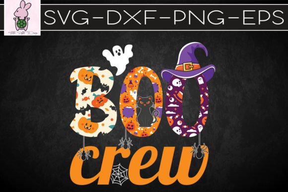Boo Crew Funny Halloween Graphics for Crafts