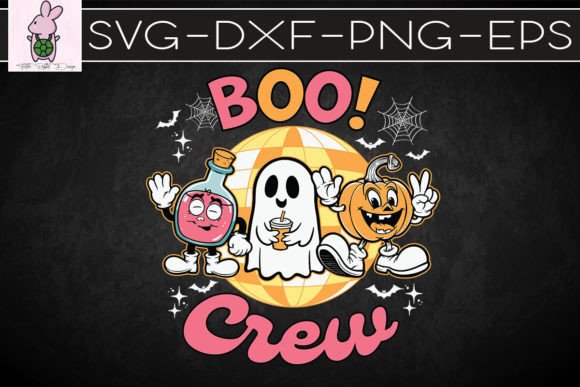 Boo Crew Halloween Spooky Retro SVG Graphics for Crafts