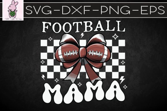 Coquette Bow Football Mama SVG Graphics for Crafts