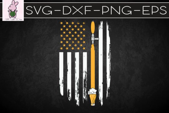 Craft Beer American Flag USA SVG Graphics for Crafts