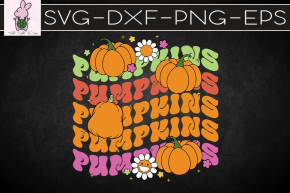 Floral Pumpkins Retro Thanksgiving SVG Graphics