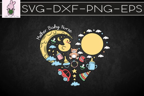 Mother Baby Nurse Heart Postpartum SVG: Graphics for Crafts & Care