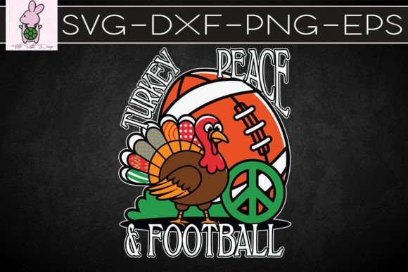 Thanksgiving Peace Turkeys Football SVG: Crafts & Graphics