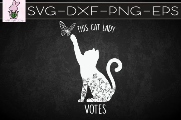 This Cat Lady Catch a Butterfly SVG for Crafts & Graphics